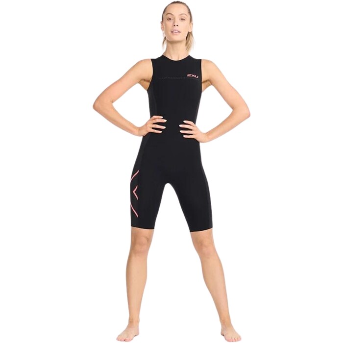 2024 2XU Mujer Propel Swimskin WT6659d - Black / Hyper Coral